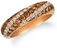 Chocolate Diamonds (1/15 ct. t. w.) Ring in 14k Rose Gold