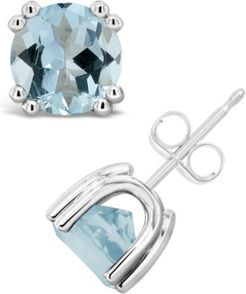 Aquamarine (2-1/2 ct. t.w.) Stud Earrings in Sterling Silver