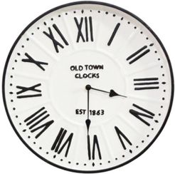 16" Metal Enamel Parker Wall Clock