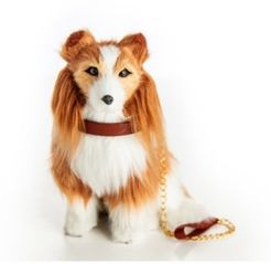 Collie Puppy Dog with Collar and Leash Doll with Pet Accessory