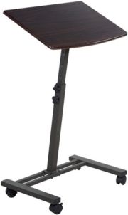 Angle and Height Adjustable Mobile Laptop Computer Desk, Single Surface