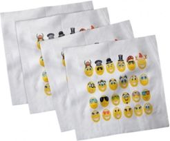 Emoji Set of 4 Napkins, 18" x 18"