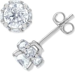 Macy's Star Signature Certified Diamond Halo Stud Earrings (2 ct. t.w.) in 14k White Gold