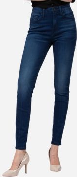 High Rise Front Crease Line Skinny Ankle Jeans