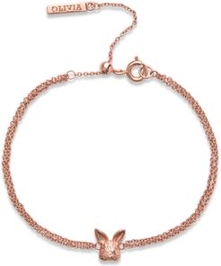 Bunny Chain Link Bracelet in Rose Gold-Plated Brass