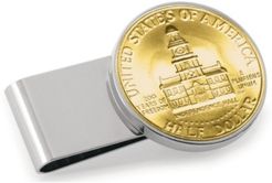Gold-Layered Jfk Bicentennial Half Dollar Stainless Steel Coin Money Clip