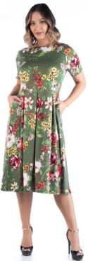 Plus Size Floral Midi Dress