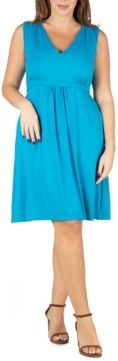 Plus Size Empire Waist Sleeveless Party Dress