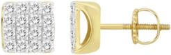 Diamond (3/4 ct.t.w.) Earring Set in 10k Yellow Gold