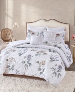 Zinnia 8-Pc. Quilted Queen Comforter Set Bedding