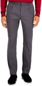 AlfaTech Classic-Fit Stretch Twill Pleated Dress Pants, Created for Macy's