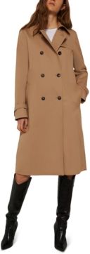 Cheque Double-Breasted Trench Coat