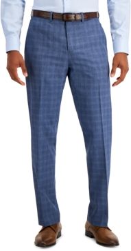 Modern-Fit Subtle Check Performance Dress Pants