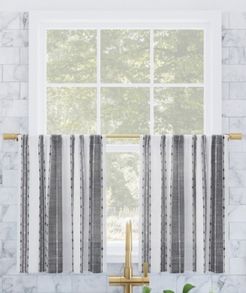 Slub Texture Stripe Cafe Curtain Pair, 52" x 36"