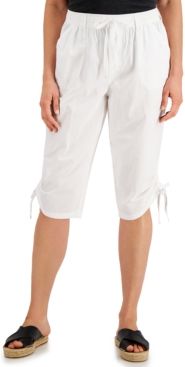 Ruched Denim Skimmer Shorts, Created for Macy's