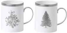 Winter White Mug Set/2 New