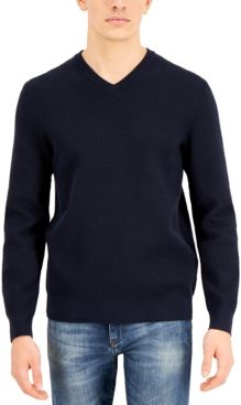 Textured V-Neck Sweater