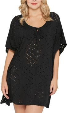 Mayan Diamond Lasercut Tunic Cover-Up Women's Swimsuit