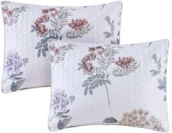 Zinnia Set of Two Quilted Euro Pillows Bedding