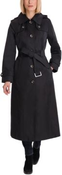 Petite Hooded Maxi Trench Coat
