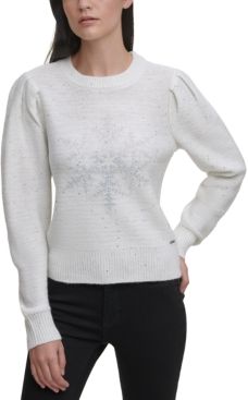 Embellished Snowflake Sweater