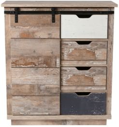 Rustic Sliding One Door Cabinet