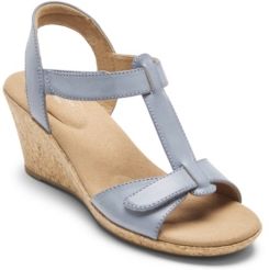 Blanca T Strap Wedge Sandals Women's Shoes