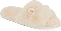 Critter Faux Fur Slide Slippers, Created for Macy's