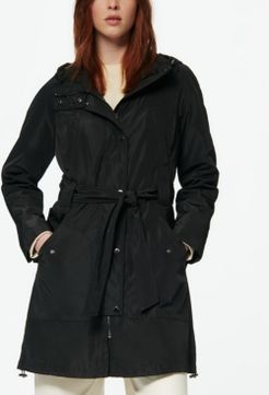 Belted Poly Trench Rain Coat