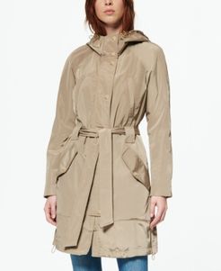 Belted Poly Trench Rain Coat