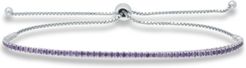 Cubic Zirconia Skinny Bolo Bracelet in Sterling Silver, Created for Macy's