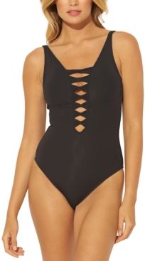 Twisted-Front One-Piece Swimsuit Women's Swimsuit