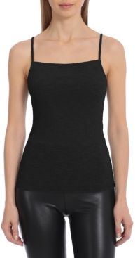 Square Neck Rib Knit Camisole Tank Top