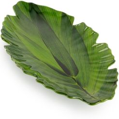 Zen Melamine Large Green Leaf Platter