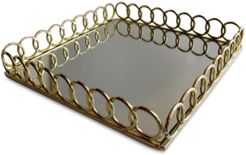 Square Link Mirrored Tray