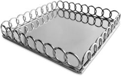 Square Link Mirrored Tray