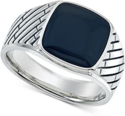 Onyx (12 x 12mm) Ring in Sterling Silver, Created for Macy's