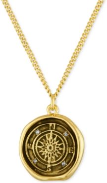 Gold-Tone Compass Pendant Necklace