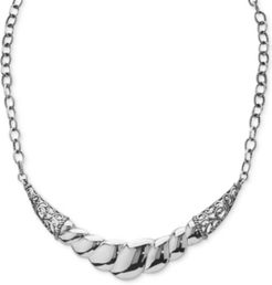 Wide Filigree Rope-Style Statement Necklace in Sterling Silver