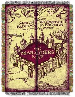 Harry Potter Marauders Map Triple Woven Tapestry Throw