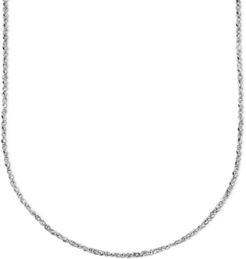 14k White Gold Necklace, 20" Perfectina Chain (1-1/8mm)