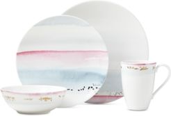 Watercolor Horizons Microwave Safe 4-Pc. Place Setting, Created for Macy's