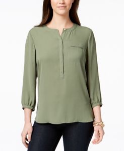 Petite Pleated-Back Blouse, Created for Macy's