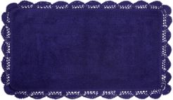Crochet Cotton Reversible 21" x 34" Bath Rug Bedding