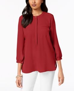 Petite Pleated-Back Blouse, Created for Macy's