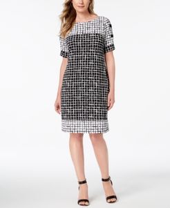 Printed Boat-Neck Sheath Dress, Created for Macy's