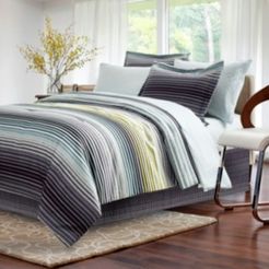 Strata Dark Charcoal 8-Piece Bed-In-Bag, Full Bedding