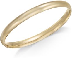 Polished Dome Bangle Bracelet in 14k Gold