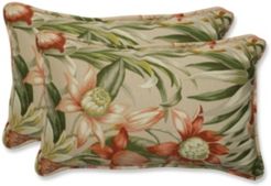 Botanical Glow Tiger Stripe Rectangular Throw Pillow, Set of 2