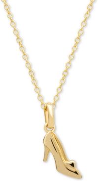Children's Cinderella Slipper 15" Pendant Necklace in 14k Gold